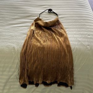 Donna Mizani Gold Pleat Kendall Mini Dress